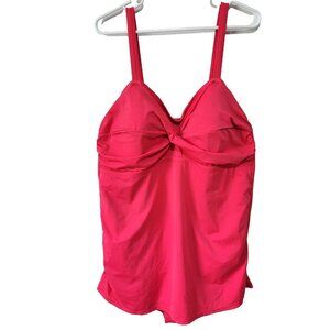 Jantzen Swimsuit One Piece 24W Women's Plus Size Swim Dress Bathing Suit Pink